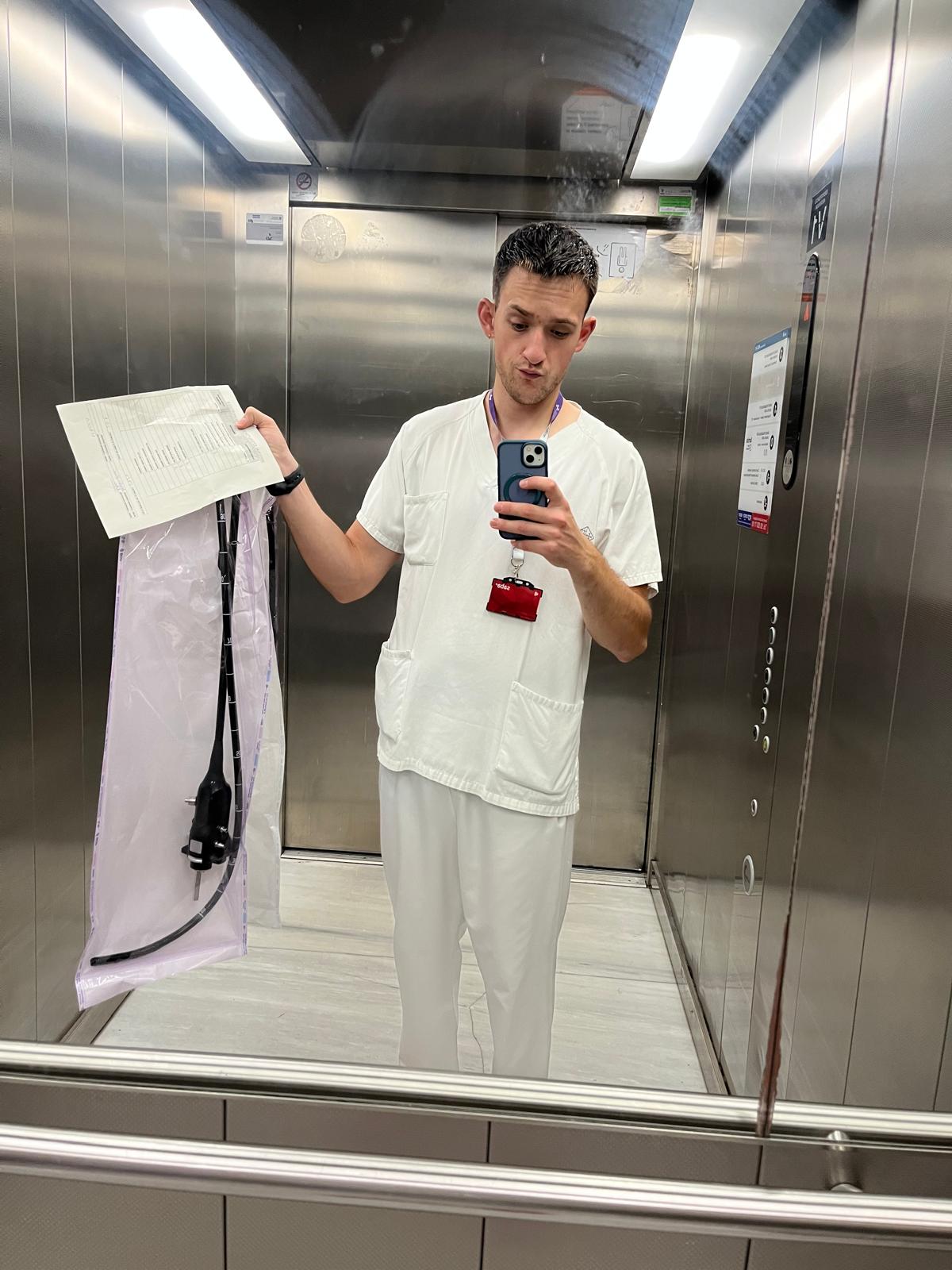 Daniel Brosed en la UCI del Hospital Sant Pau de Barcelona