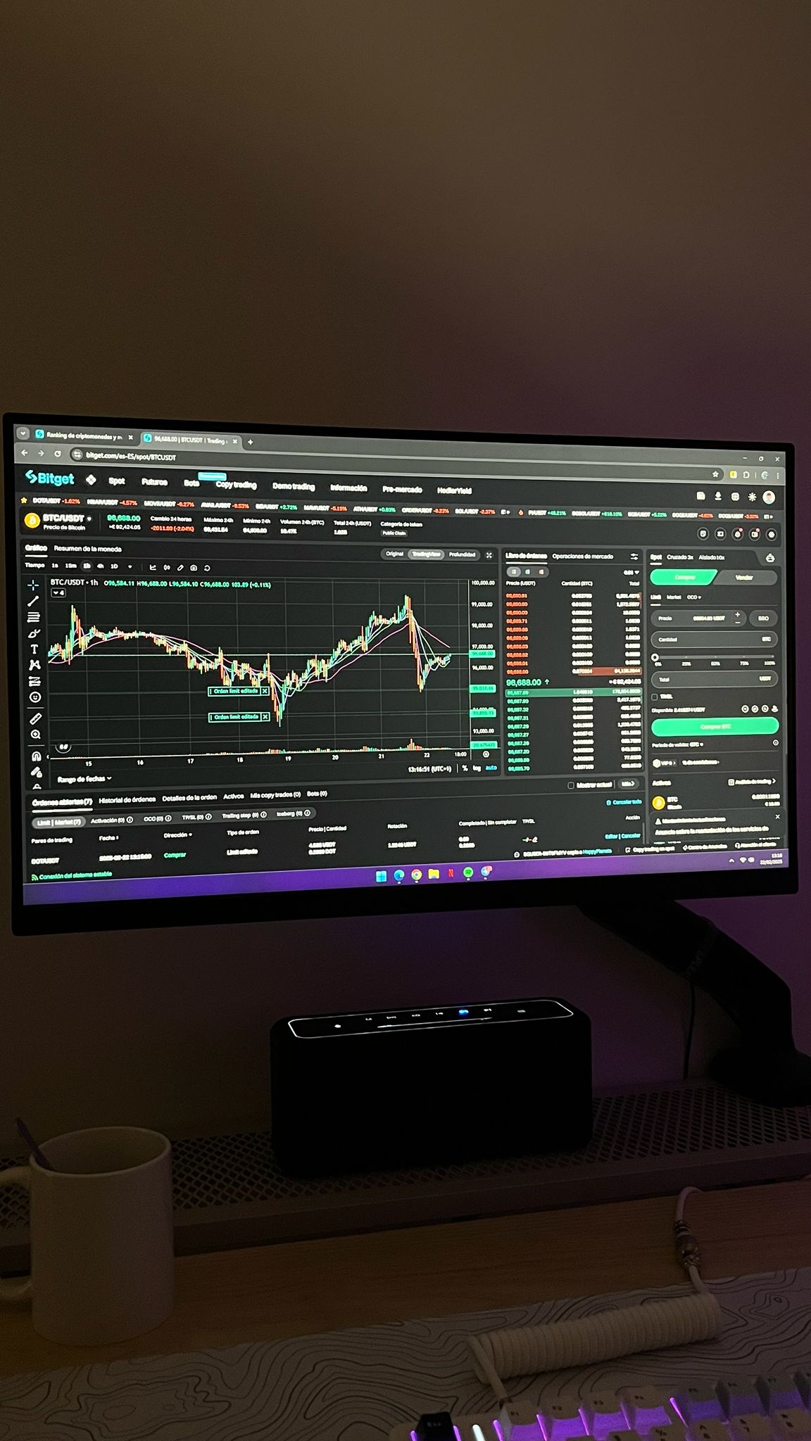 Primer día de Daniel Brosed invirtiendo en bitcoin, en Huesca